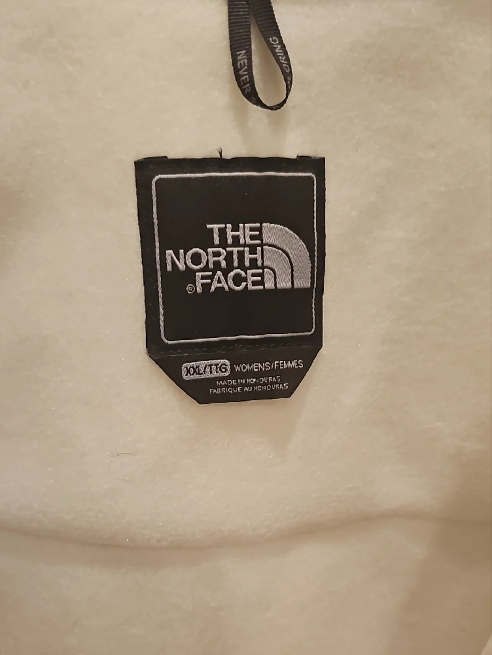 The North Face Denali White Fleece Jacket with Coral Pink Trim NWT - Picture 11 of 13